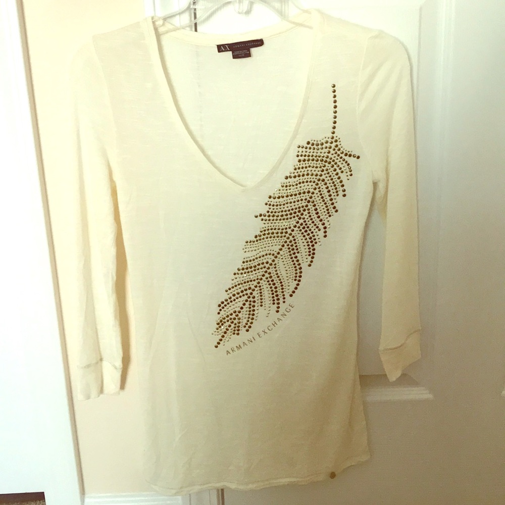 Armani Exchange 3/4 sleeve top